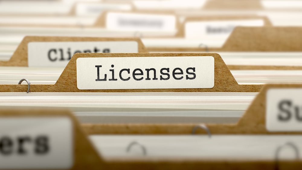 Maryland rental license concept. Word on Folder Register of Card Index. Selective Focus.