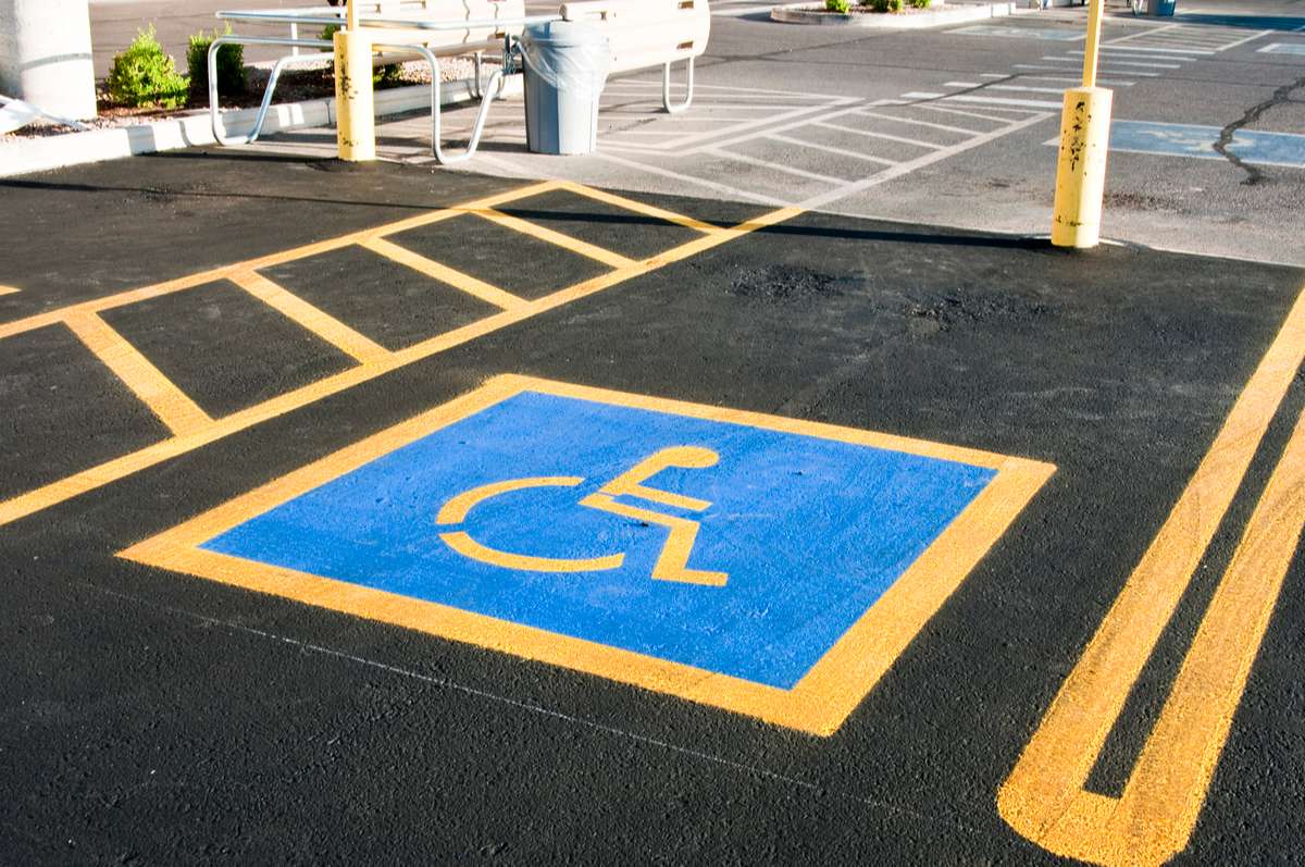 Handicap parking space