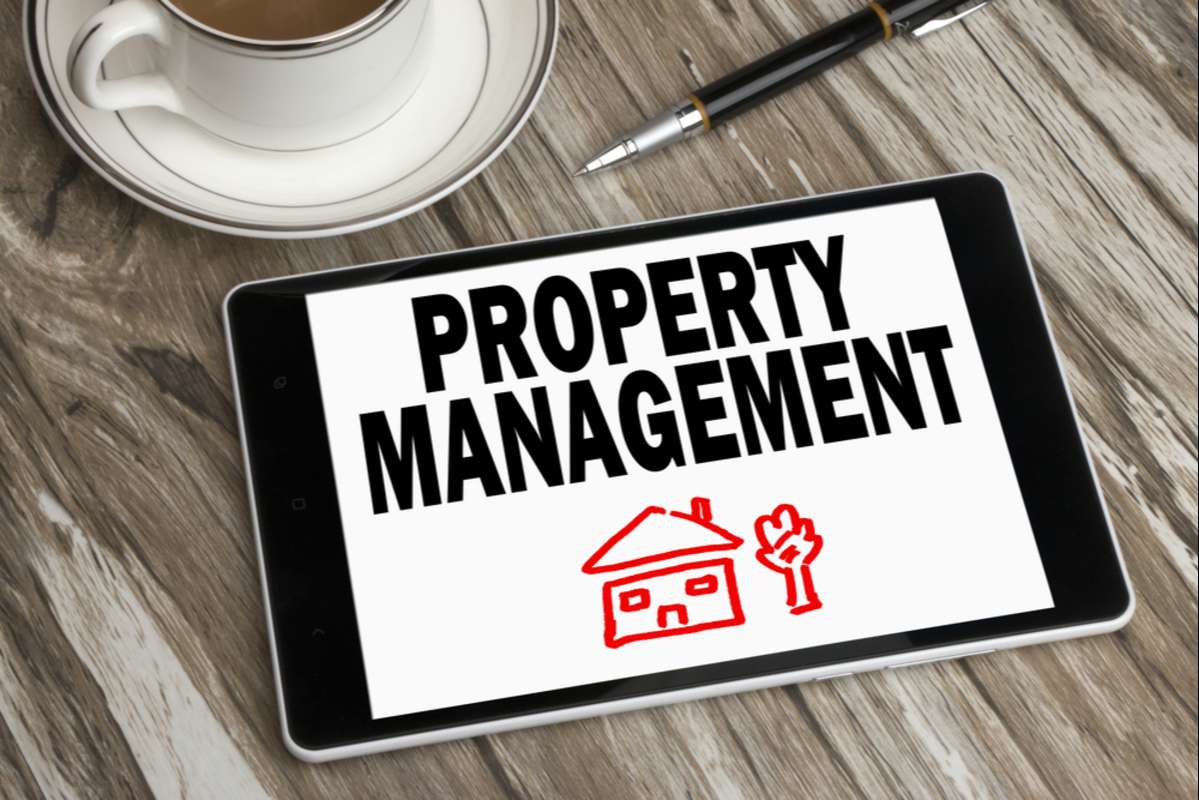 property management concept displayed on tablet pc (R) (S)