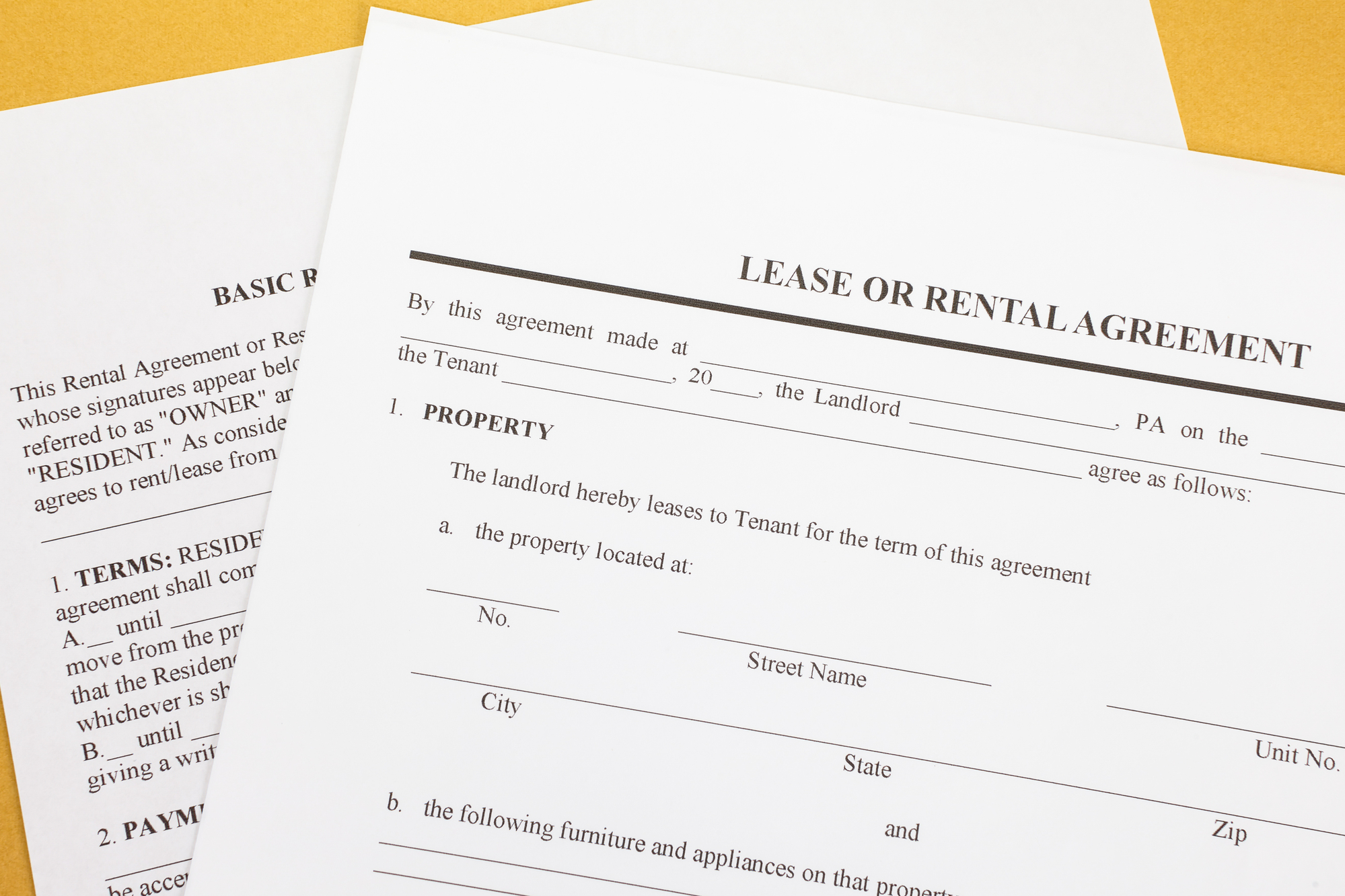 Lease agreement
