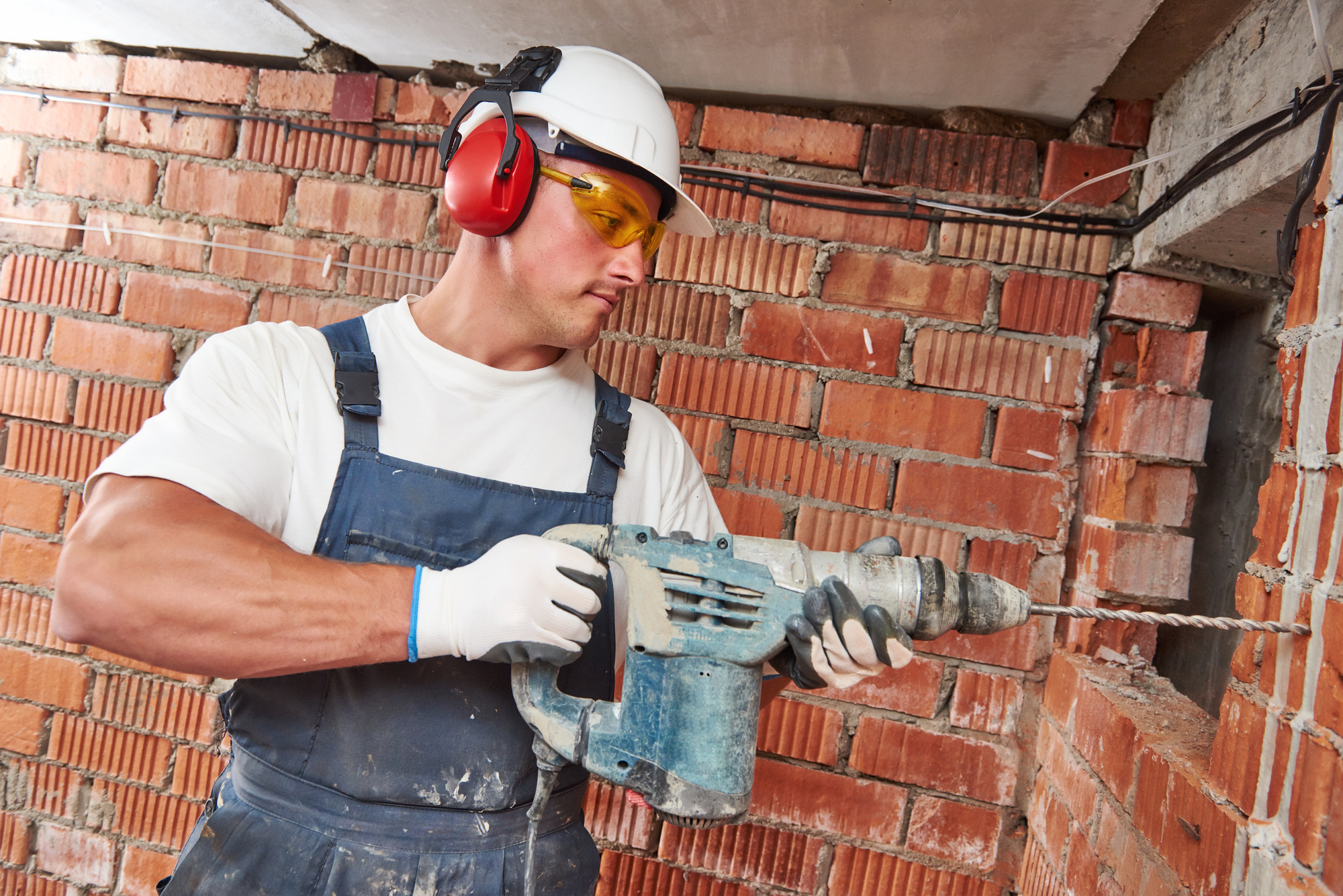 Handyman holding a drill